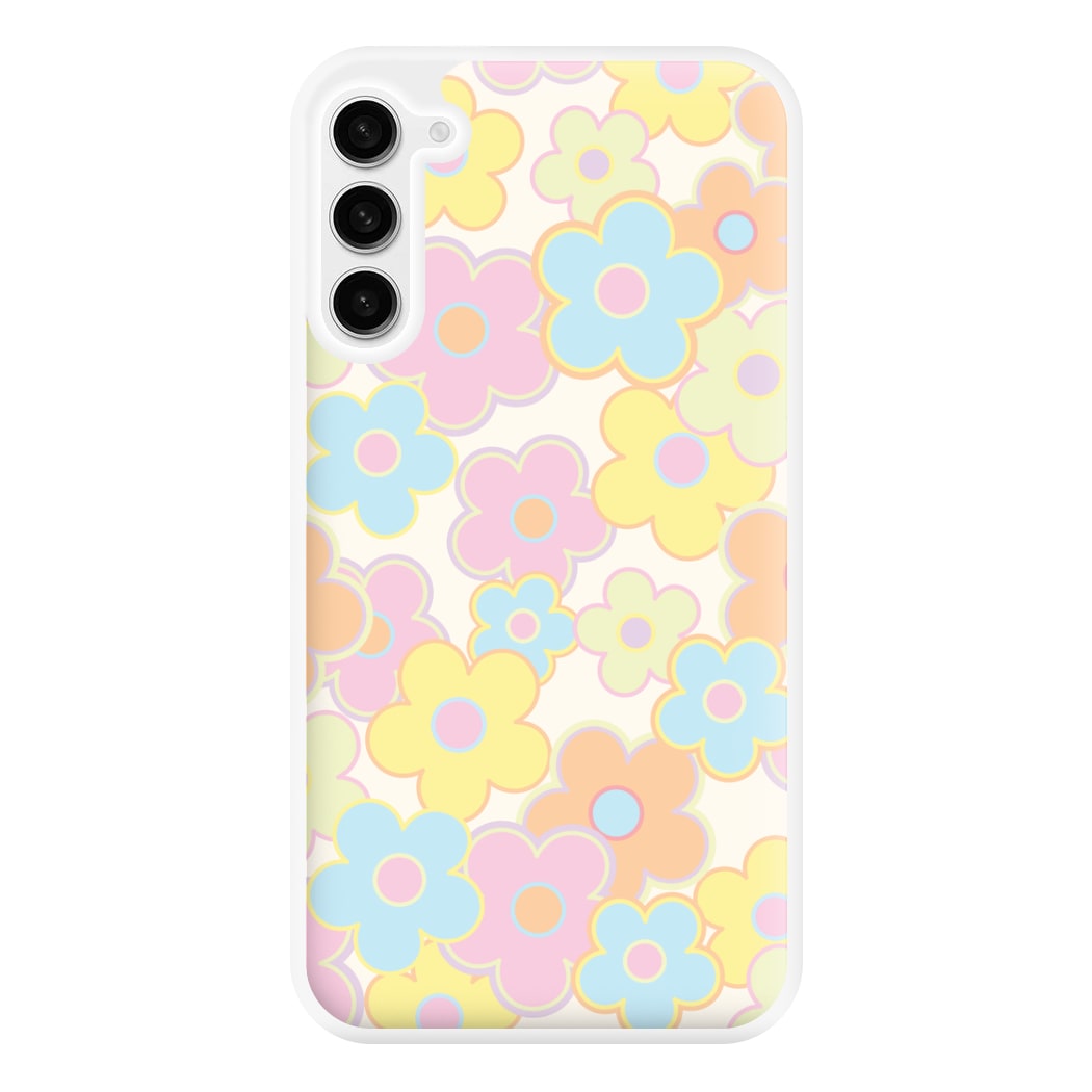 Pastel Abstract Flowers Pattern Phone Case for Galaxy S23FE
