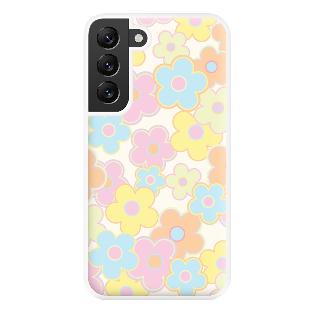 Pastel Abstract Flowers Pattern Phone Case for Galaxy S22 Plus