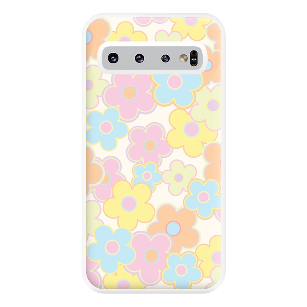 Pastel Abstract Flowers Pattern Phone Case for Galaxy S10 Plus