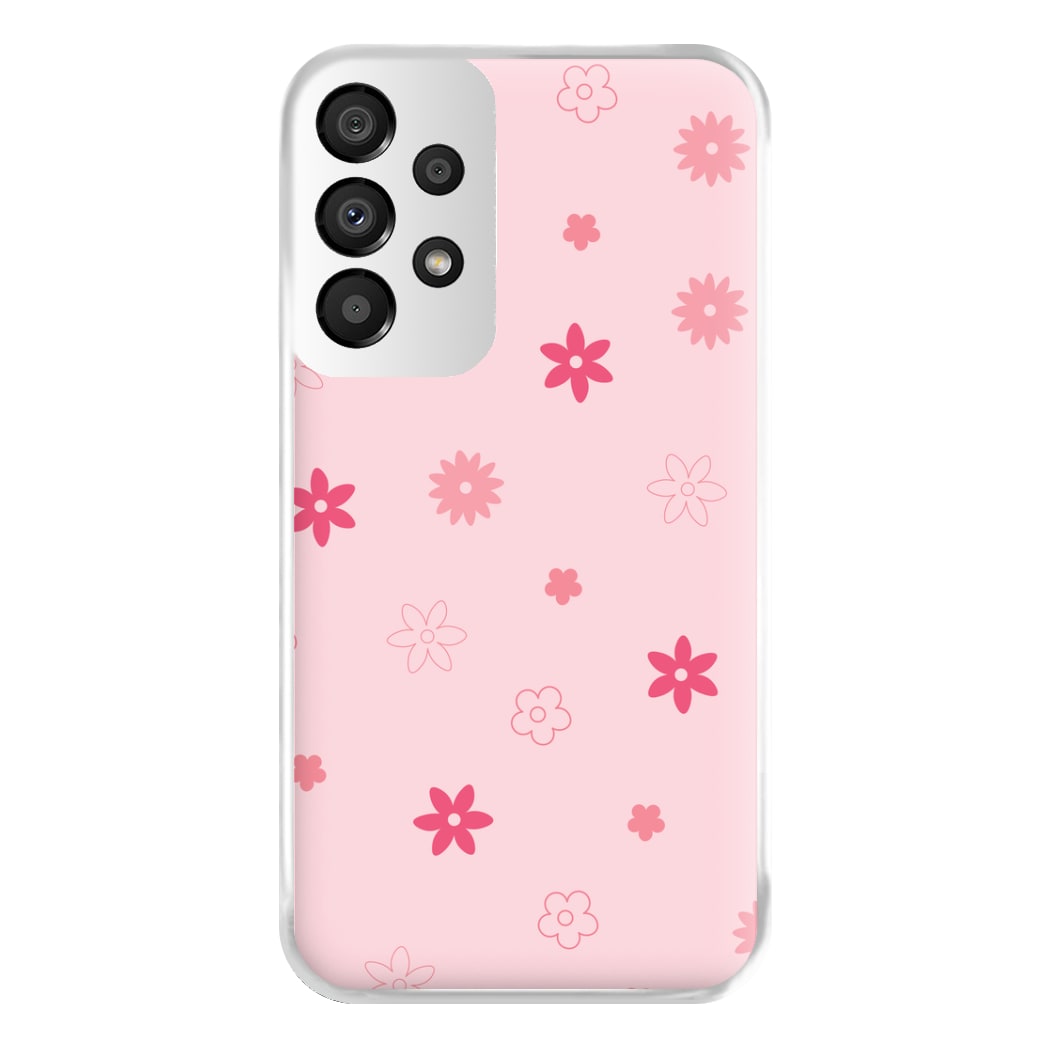 Flower Types Pattern Pink Phone Case for Galaxy A33