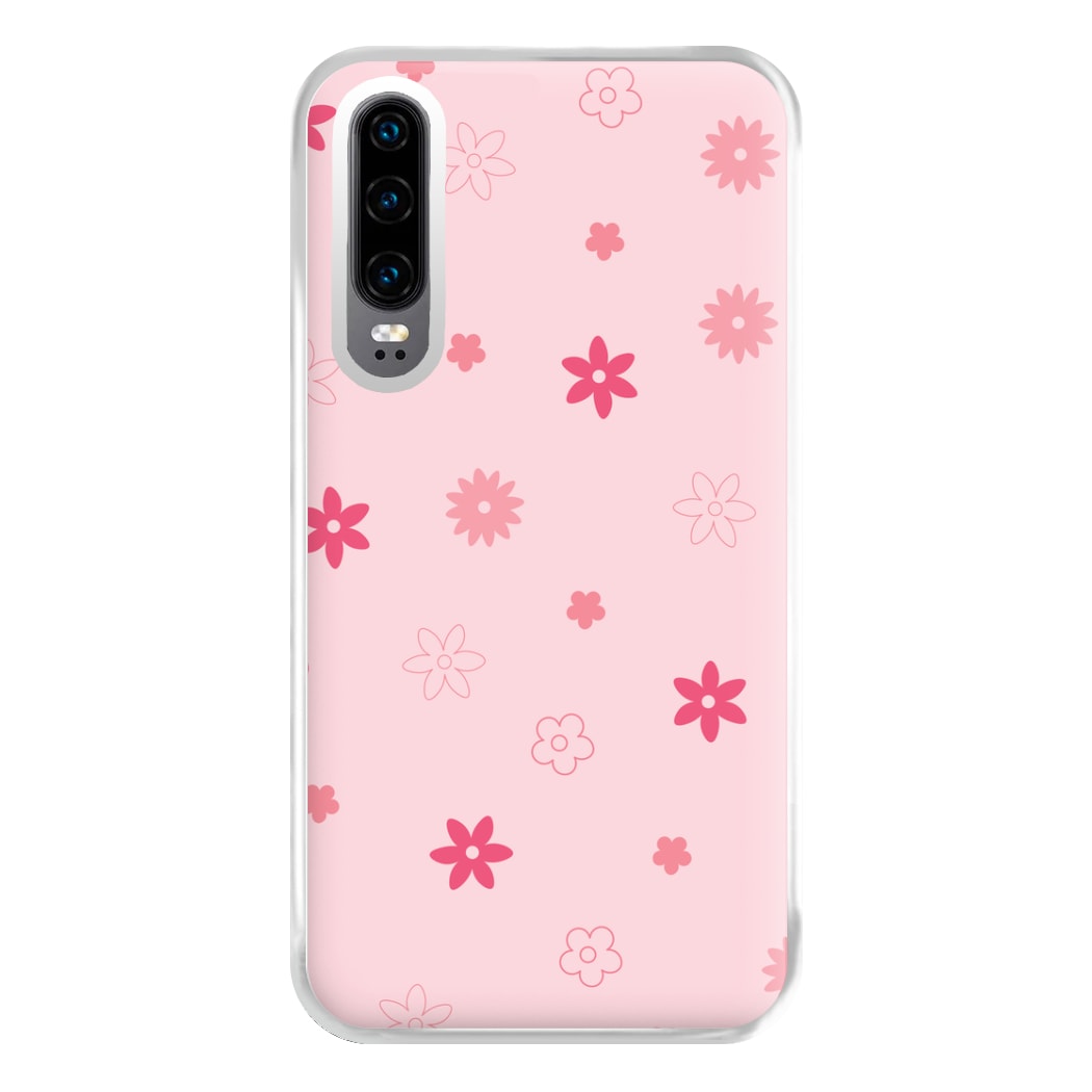 Flower Types Pattern Pink Phone Case for Huawei P30