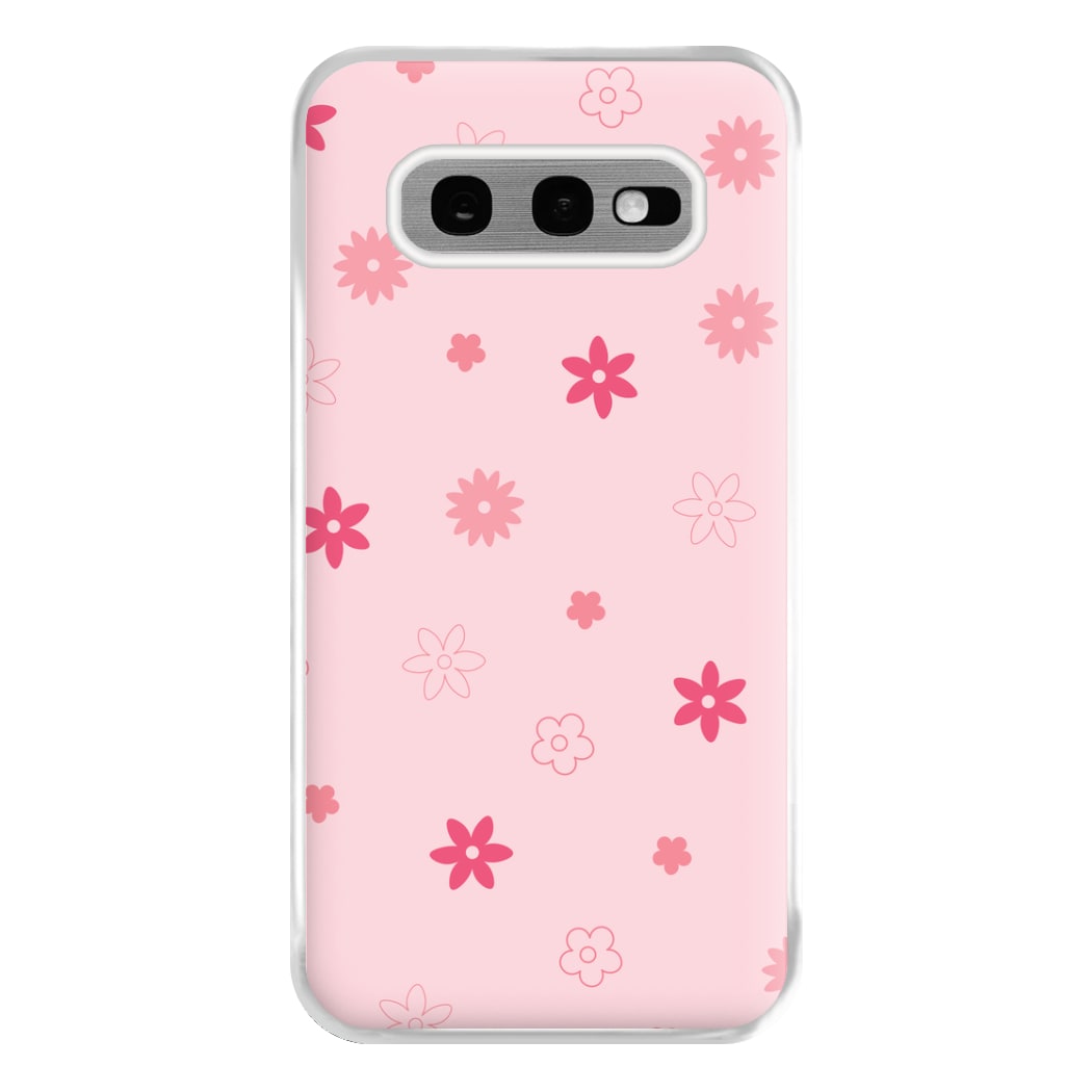 Flower Types Pattern Pink Phone Case for Galaxy S10e