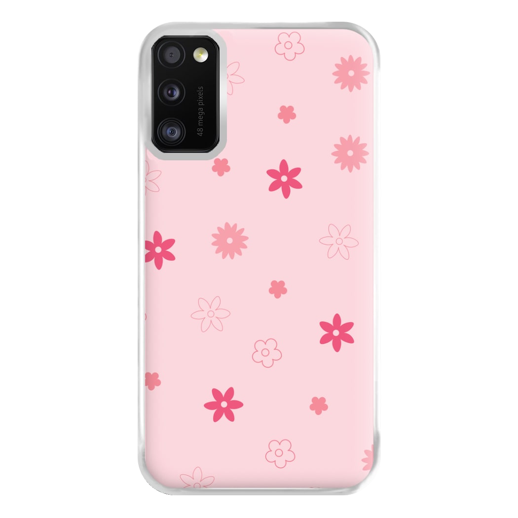 Flower Types Pattern Pink Phone Case for Galaxy A41