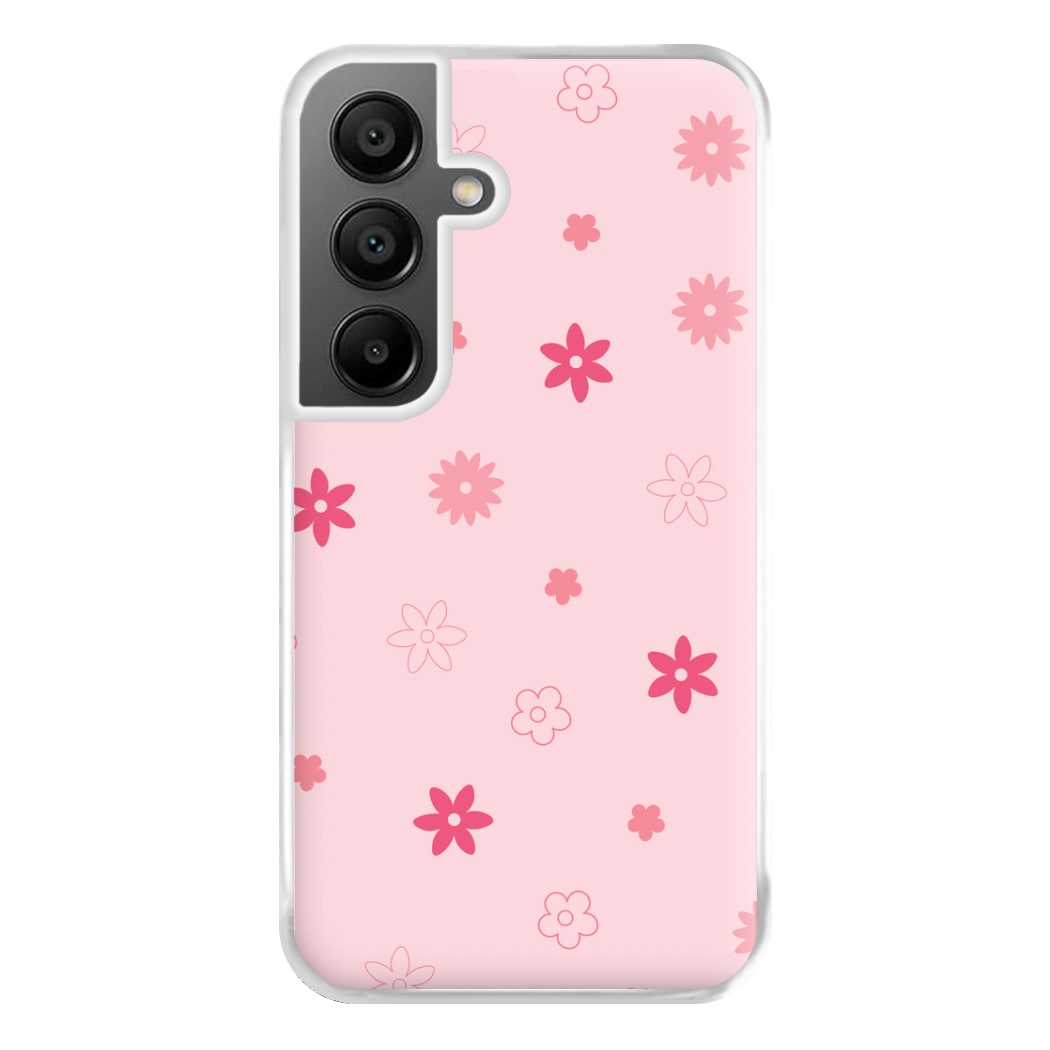 Flower Types Pattern Pink Phone Case for Galaxy A56