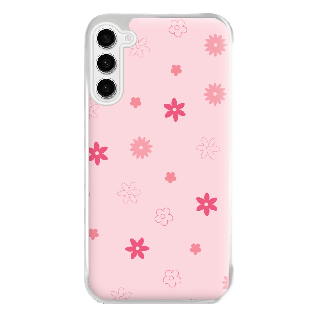 Flower Types Pattern Pink Phone Case for Galaxy S23FE
