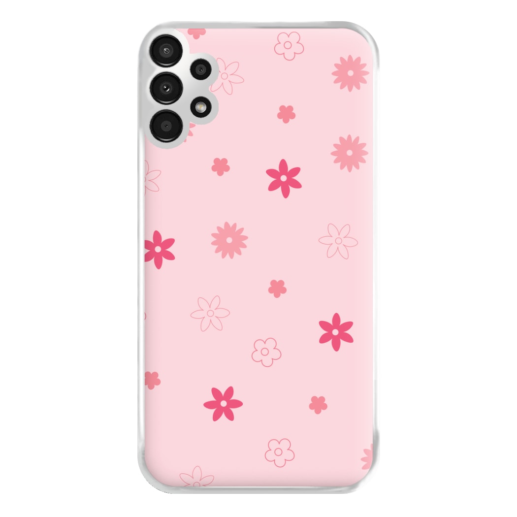 Flower Types Pattern Pink Phone Case for Galaxy A13