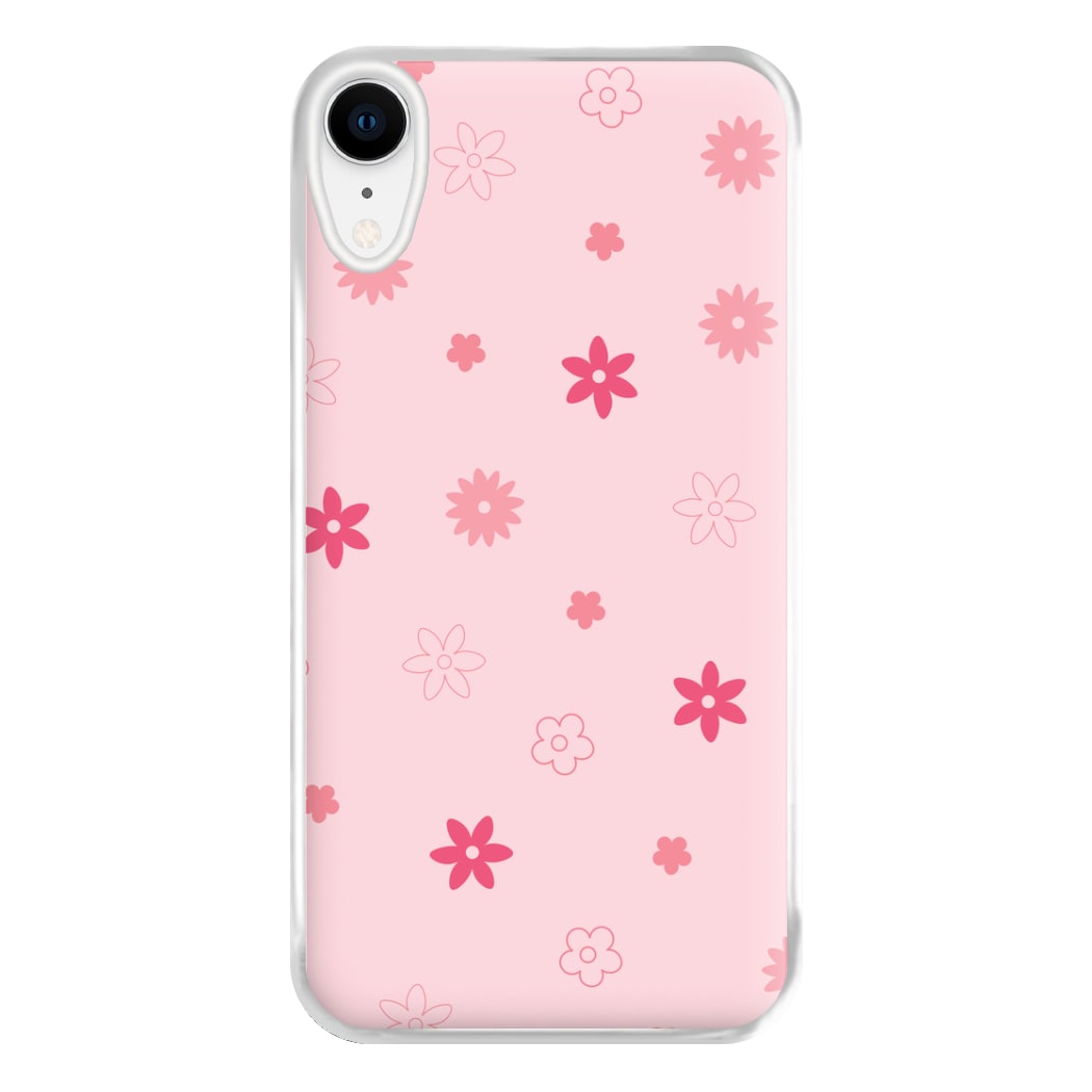Flower Types Pattern Pink Phone Case for iPhone XR