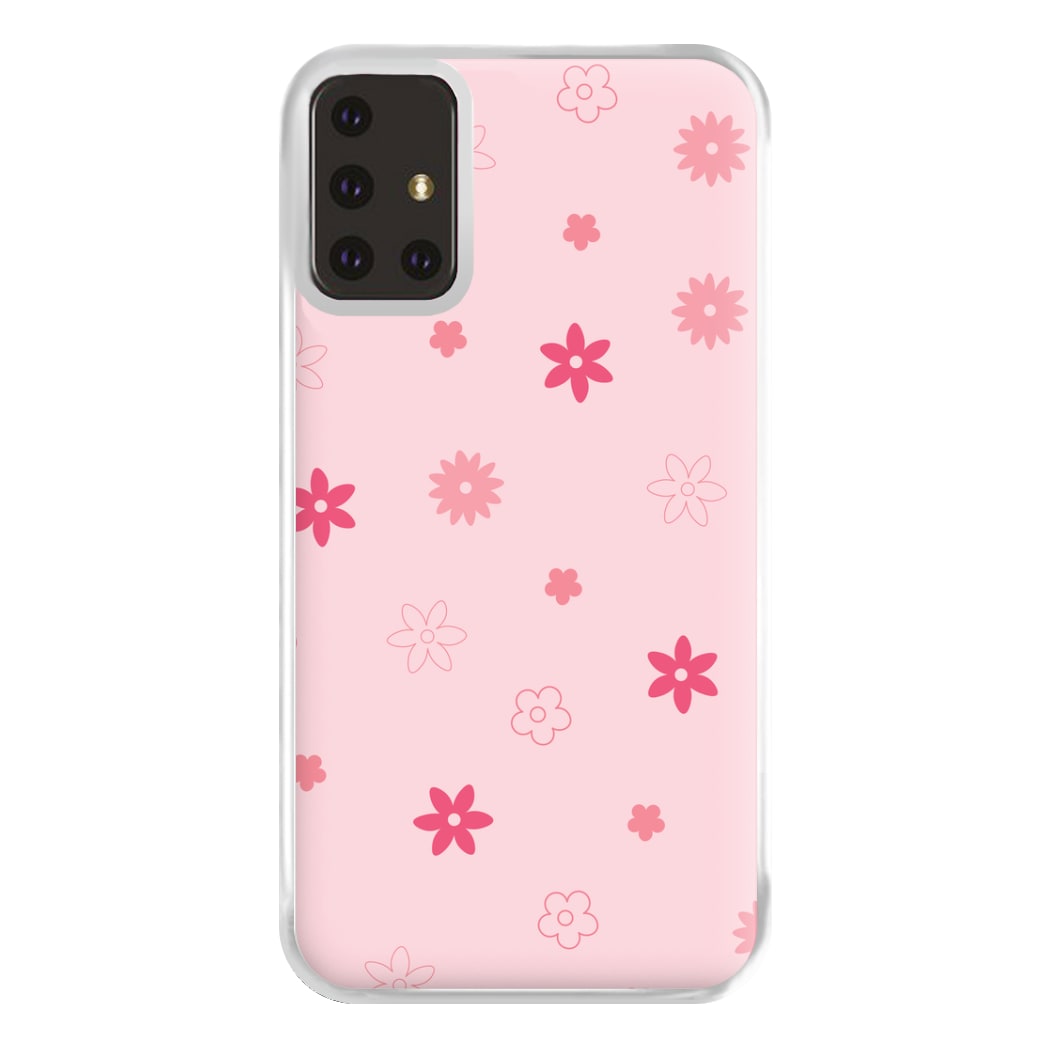 Flower Types Pattern Pink Phone Case for Galaxy A71