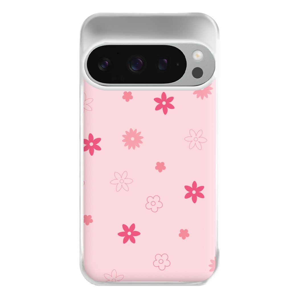 Flower Types Pattern Pink Phone Case for Google Pixel 9 Pro XL