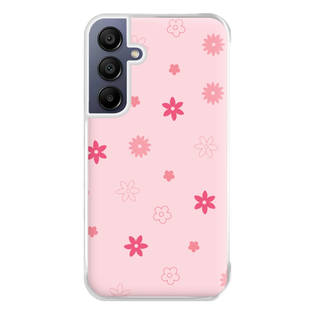 Flower Types Pattern Pink Phone Case for Galaxy A16