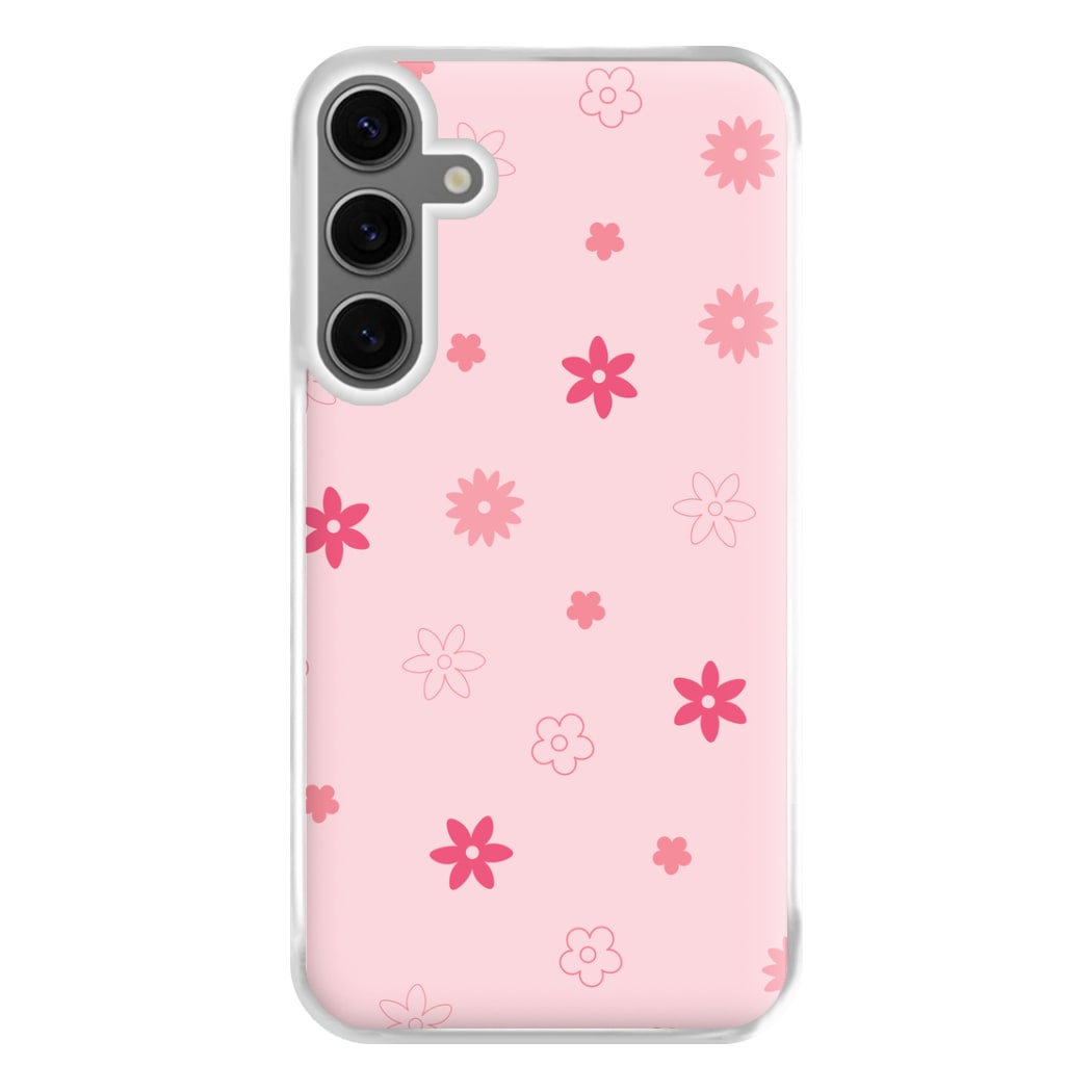 Flower Types Pattern Pink Phone Case for Galaxy S24FE