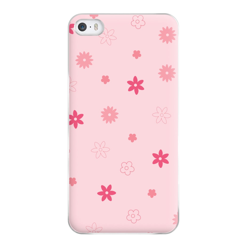 Flower Types Pattern Pink Phone Case for iPhone 5 / 5s / SE 2016