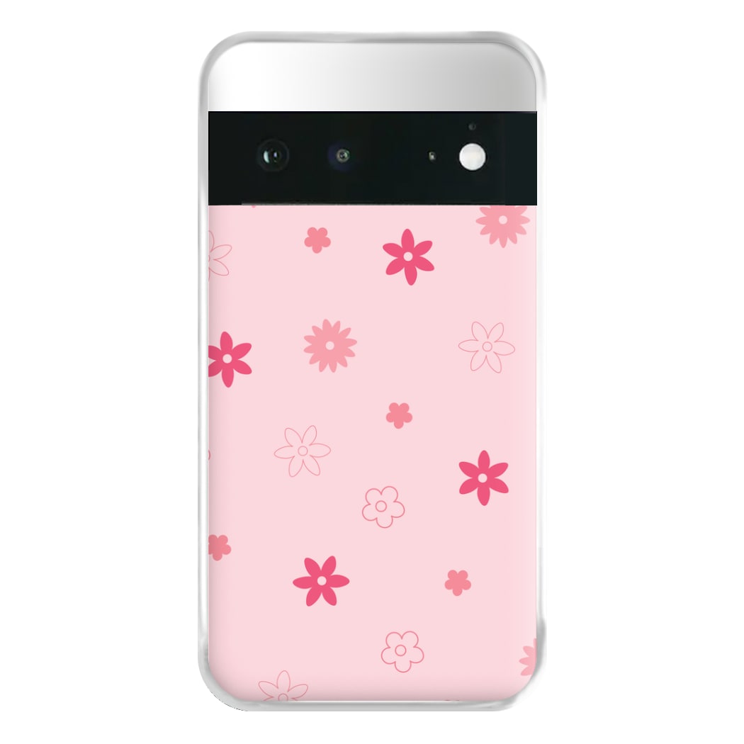 Flower Types Pattern Pink Phone Case for Google Pixel 6a