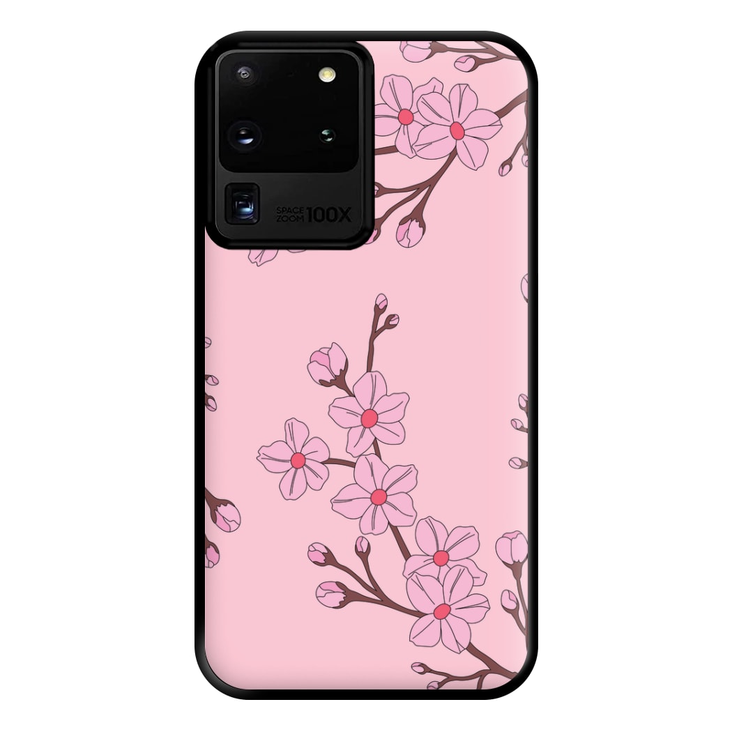Cherry Blossom Pattern Phone Case for Galaxy S20 Ultra