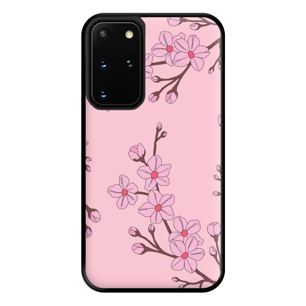 Cherry Blossom Pattern Phone Case for Galaxy S20 Plus