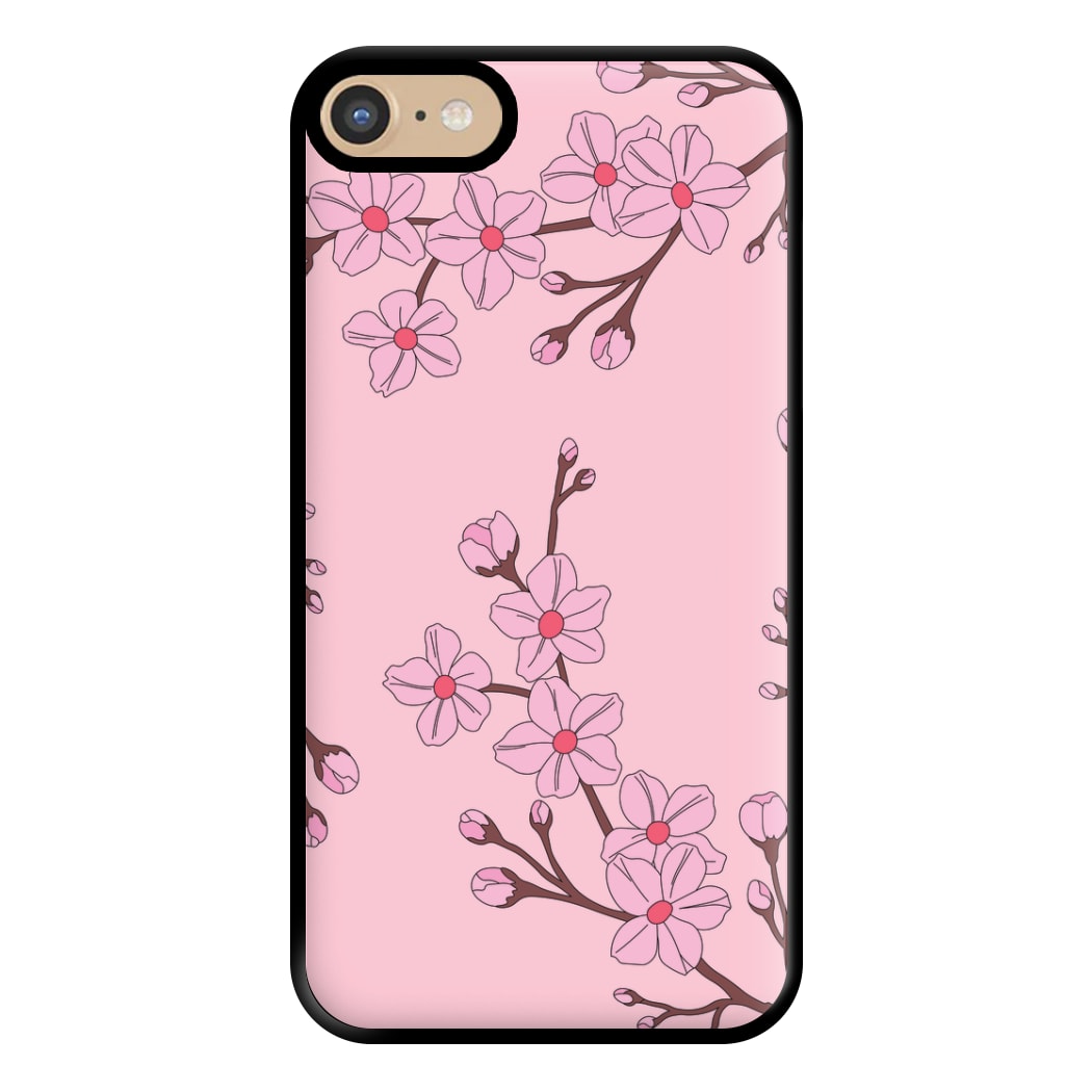 Cherry Blossom Pattern Phone Case for iPhone 6 / 7 / 8 / SE