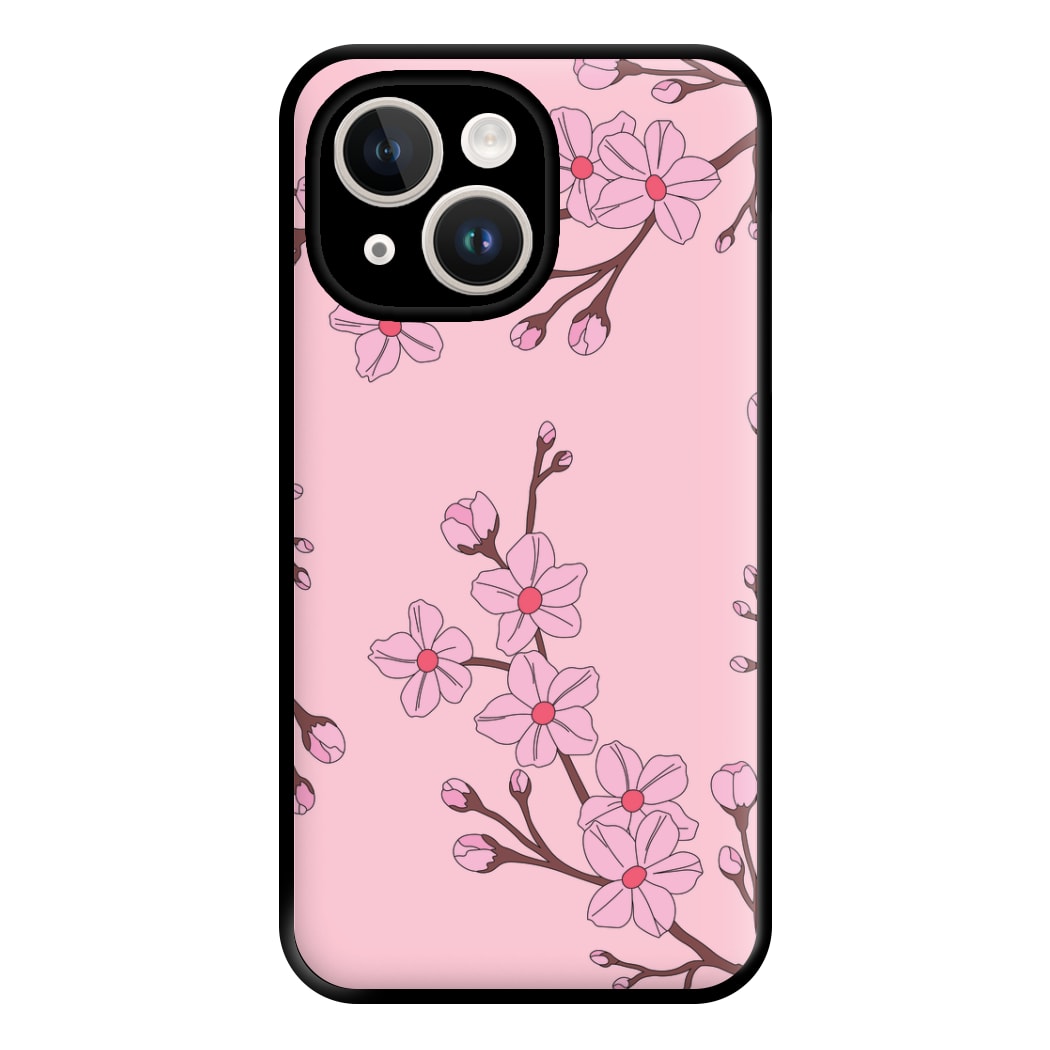 Cherry Blossom Pattern Phone Case for iPhone 14 Plus