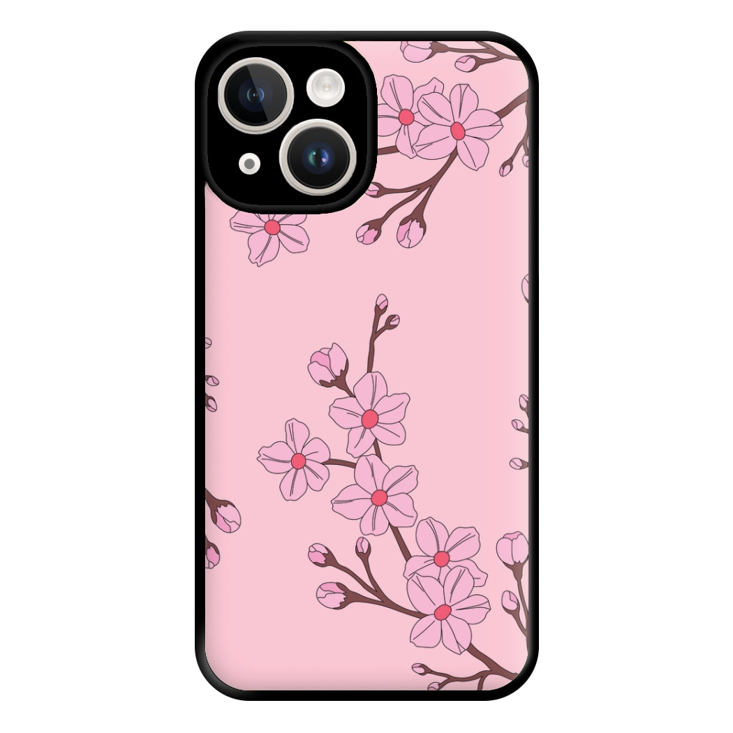 Cherry Blossom Pattern Phone Case for iPhone 14