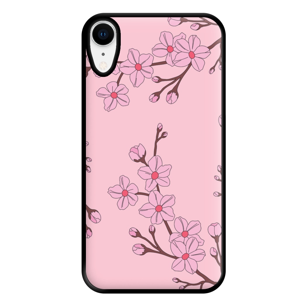 Cherry Blossom Pattern Phone Case for iPhone XR