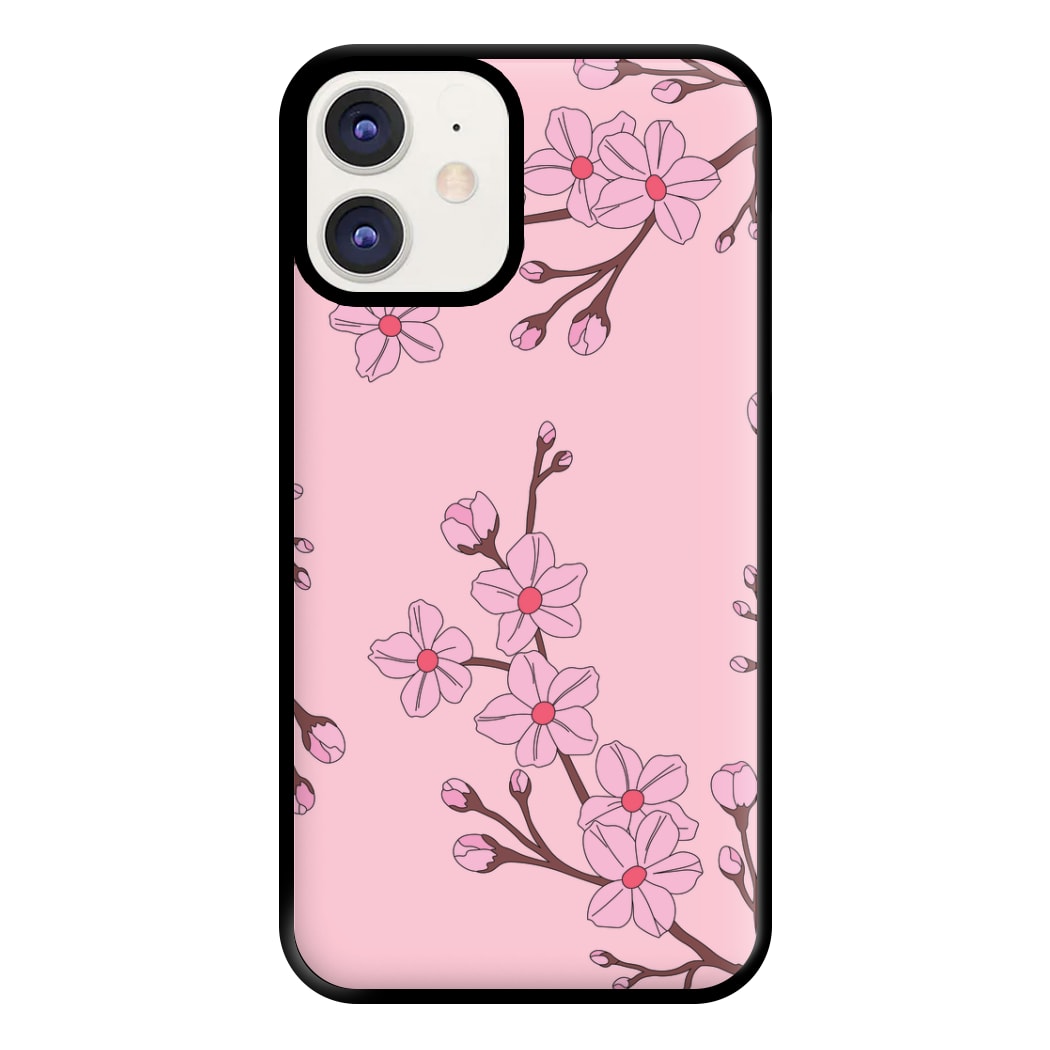 Cherry Blossom Pattern Phone Case for iPhone 12 / 12 Pro