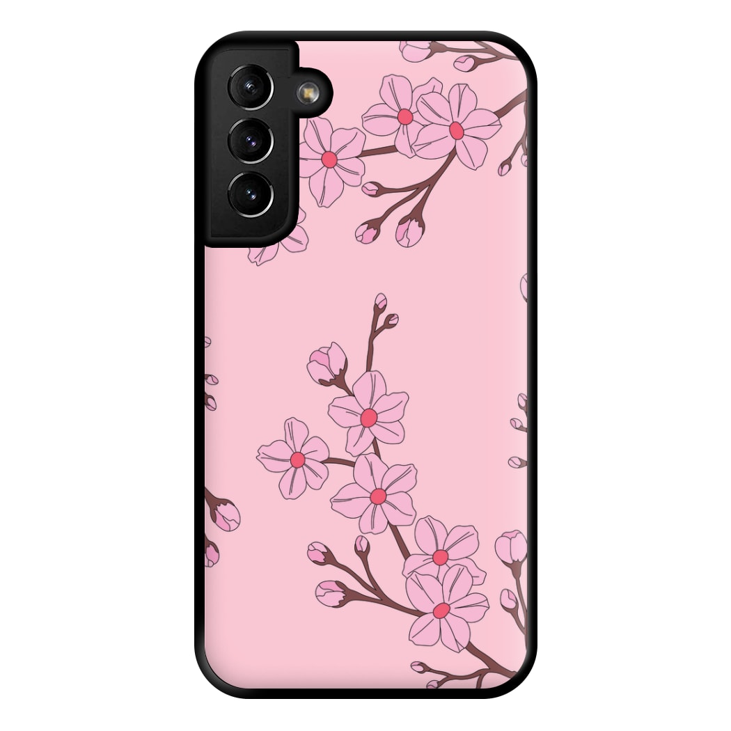 Cherry Blossom Pattern Phone Case for Galaxy S21 Plus