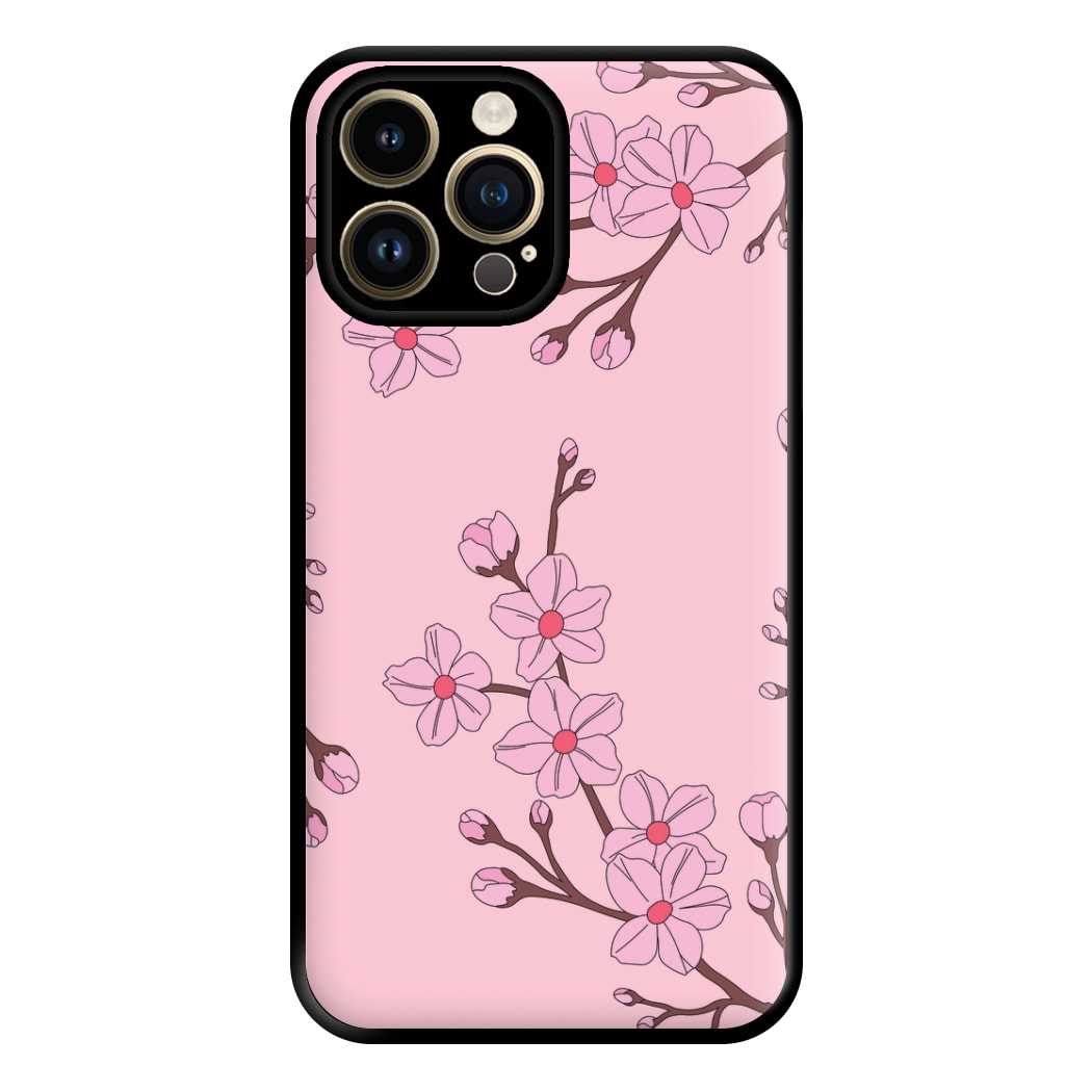 Cherry Blossom Pattern Phone Case for iPhone 14 Pro Max
