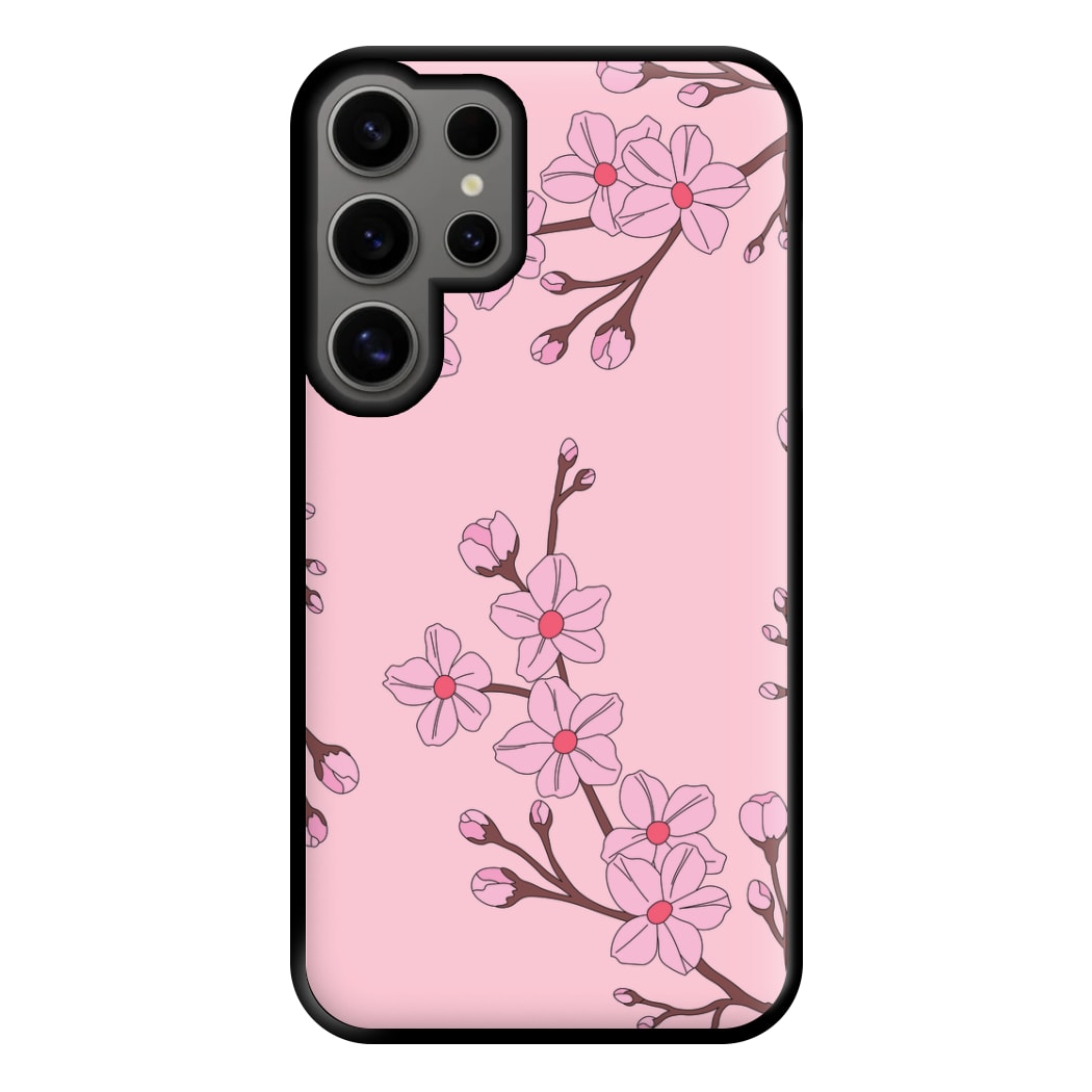 Cherry Blossom Pattern Phone Case for Galaxy S24 Ultra