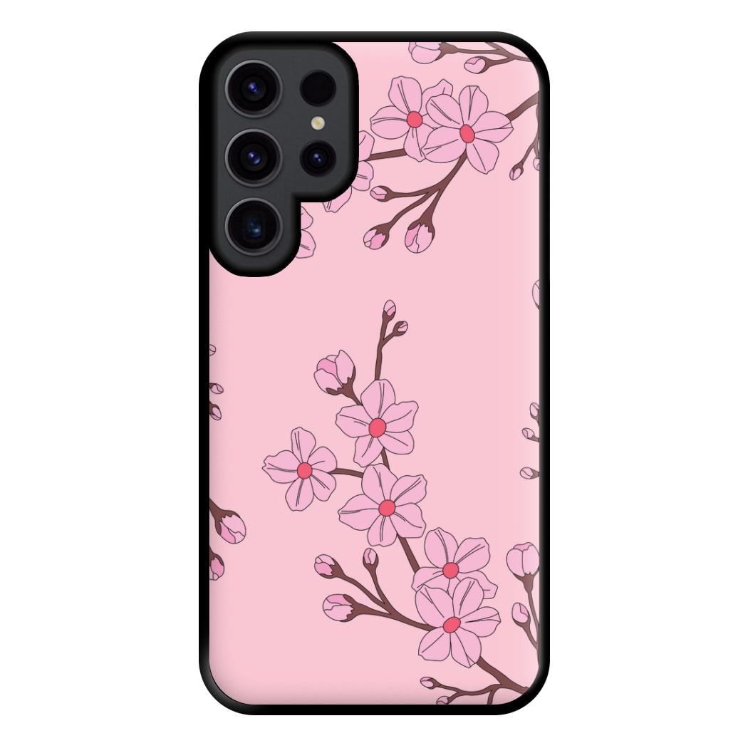 Cherry Blossom Pattern Phone Case for Galaxy S23 Ultra