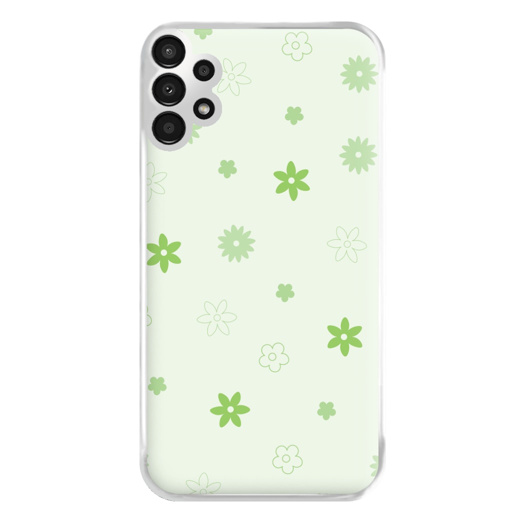 Flower Types Pattern Green Phone Case for Galaxy A13