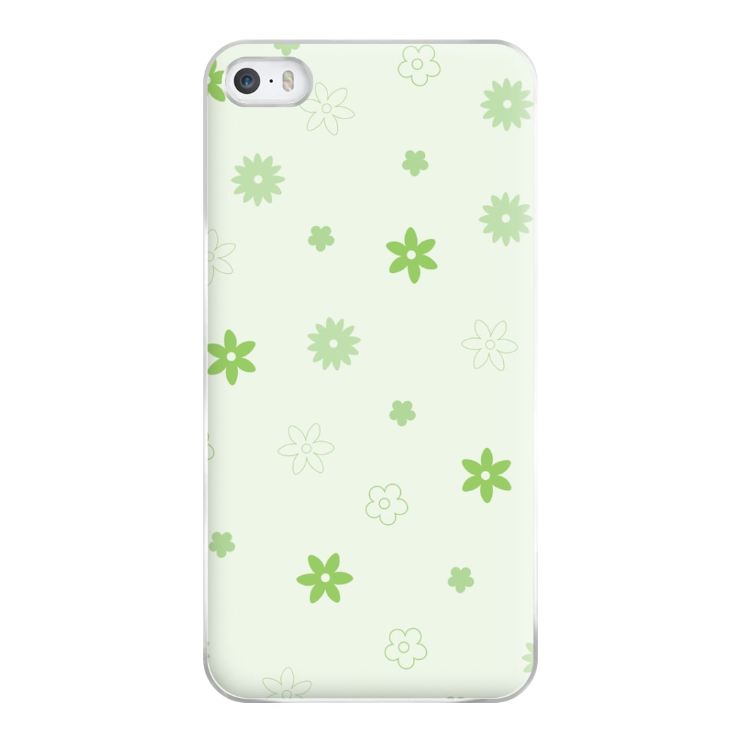Flower Types Pattern Green Phone Case for iPhone 5 / 5s / SE 2016