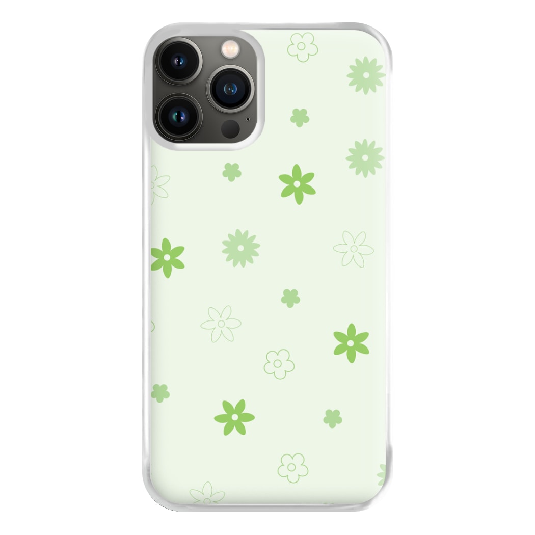 Flower Types Pattern Green Phone Case for iPhone 11 Pro Max