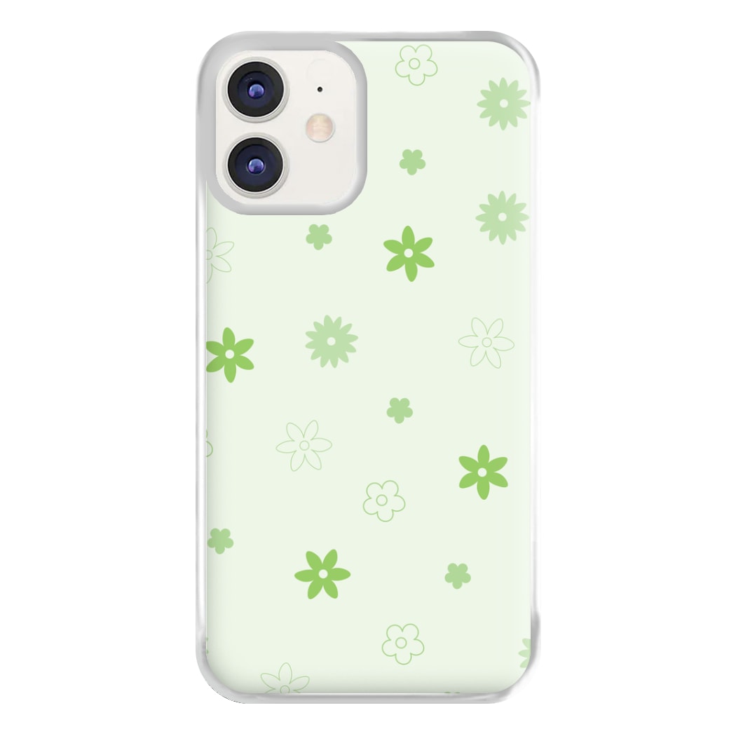 Flower Types Pattern Green Phone Case for iPhone 11