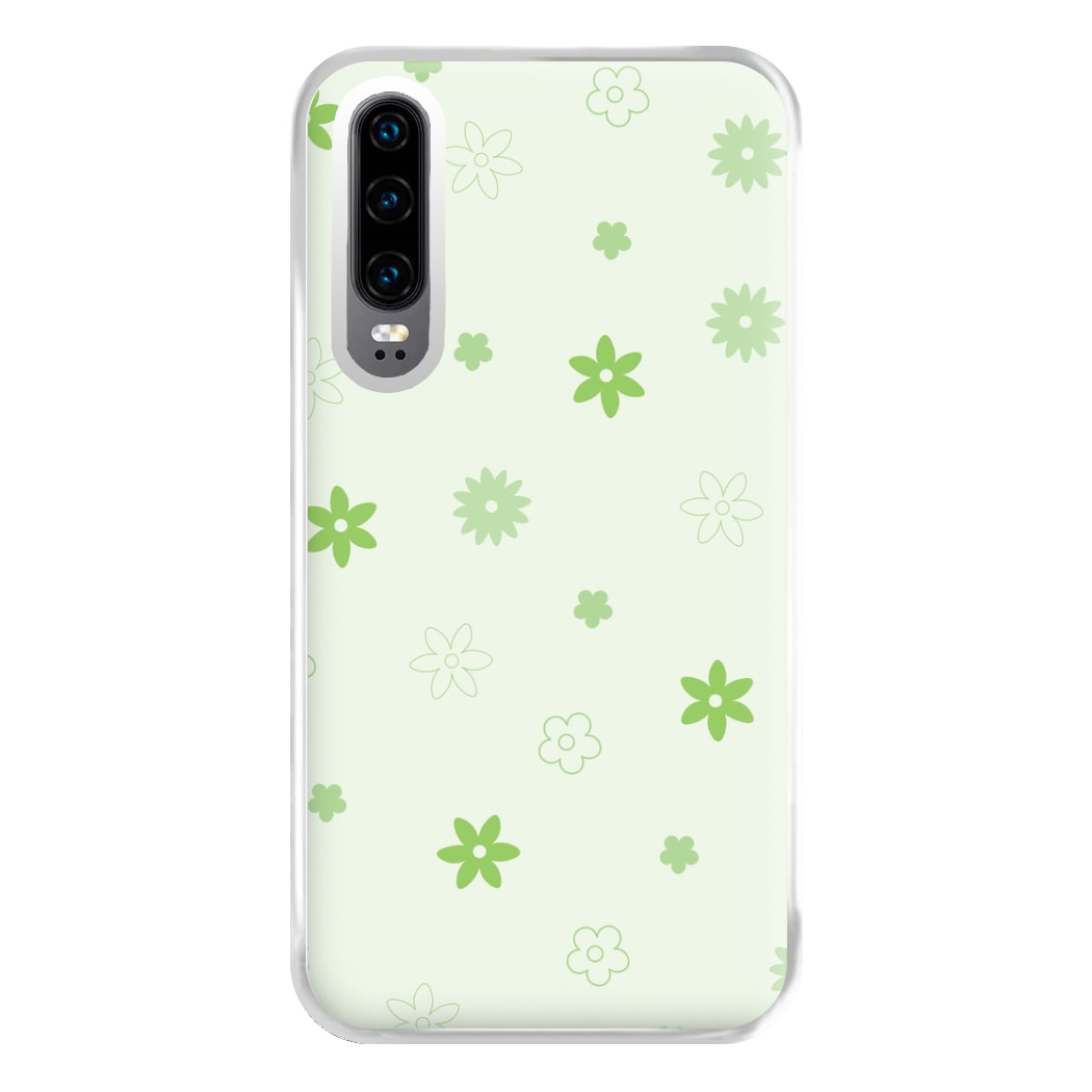 Flower Types Pattern Green Phone Case for Huawei P30