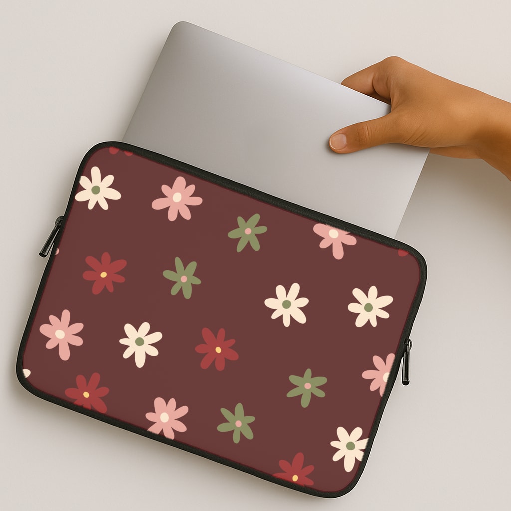 Dark Whimsical Flower Pattern MacBook Case
