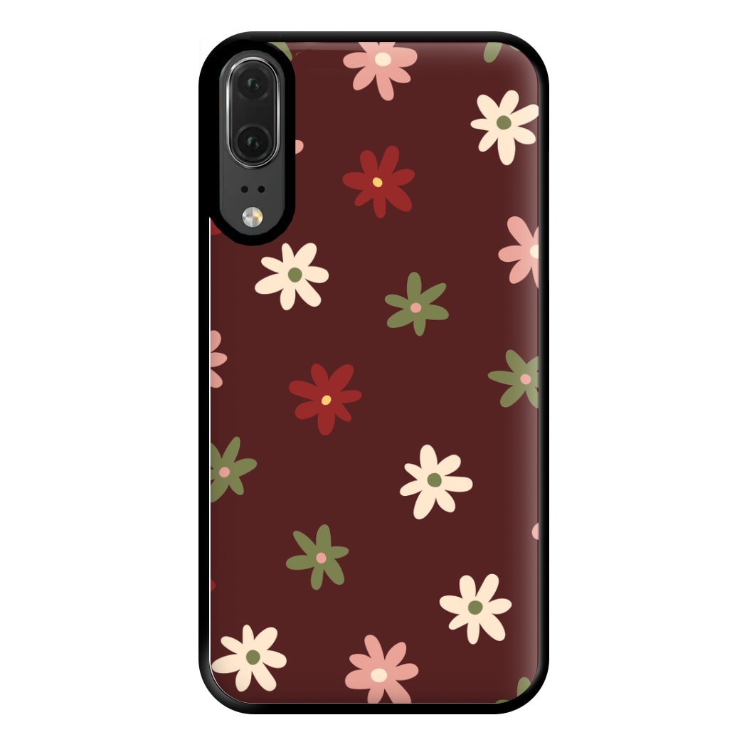 Dark Whimsical Flower Pattern Phone Case for Huawei P20