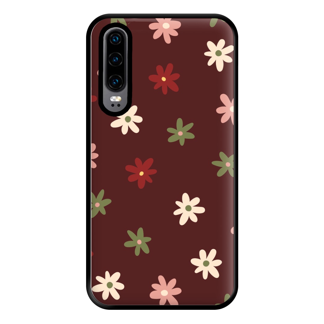 Dark Whimsical Flower Pattern Phone Case for Huawei P30