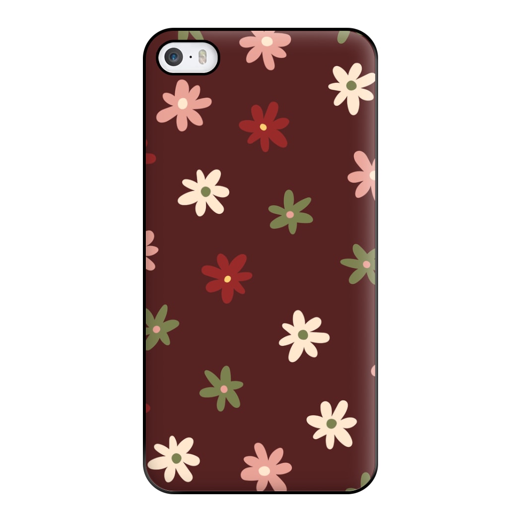 Dark Whimsical Flower Pattern Phone Case for iPhone 5 / 5s / SE 2016