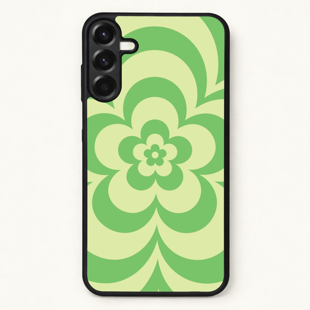 Green Abstract Flower Pattern Phone Case for Galaxy A37