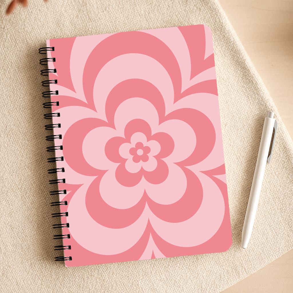 Pink Abstract Flower Pattern Notepad