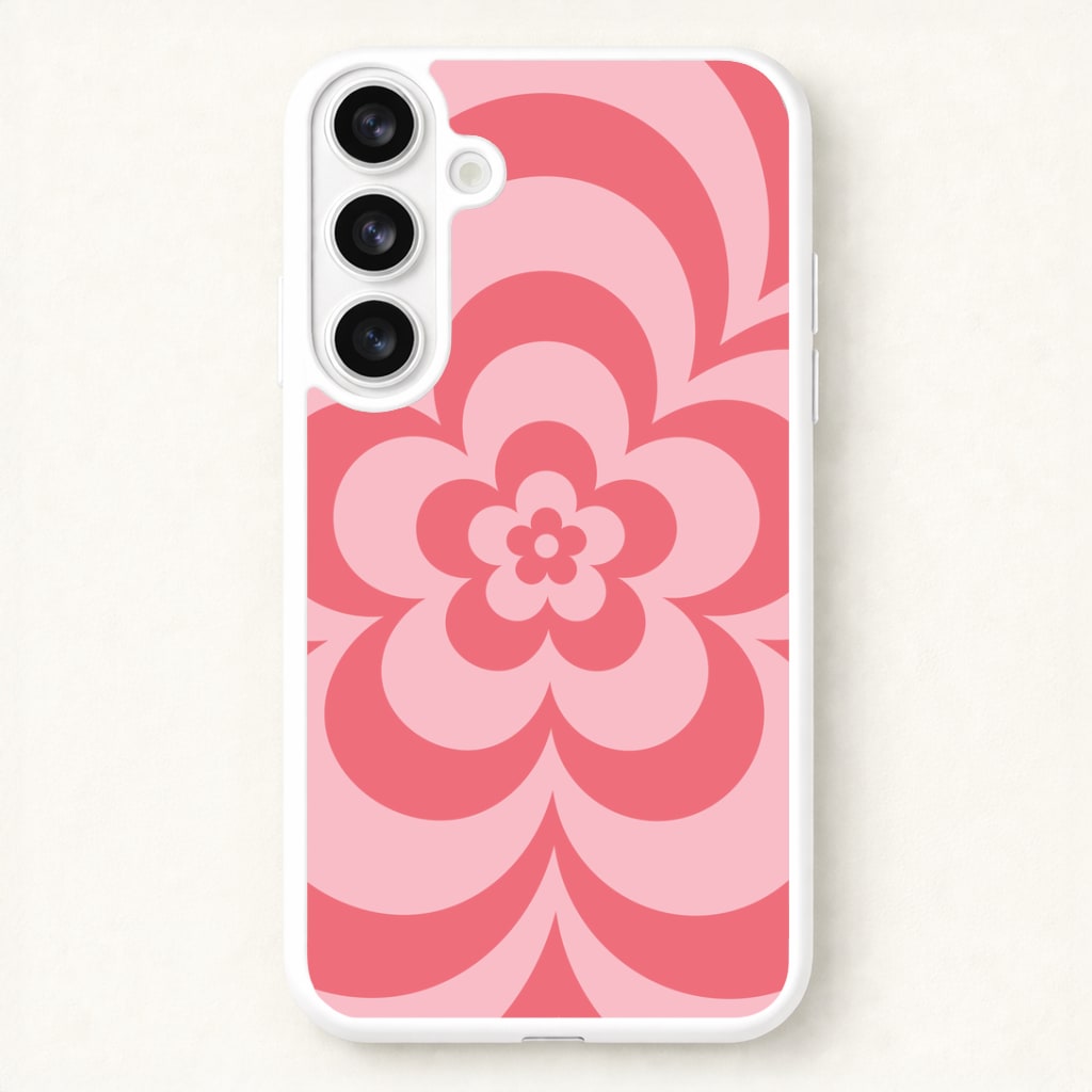 Pink Abstract Flower Pattern Phone Case for Galaxy S26