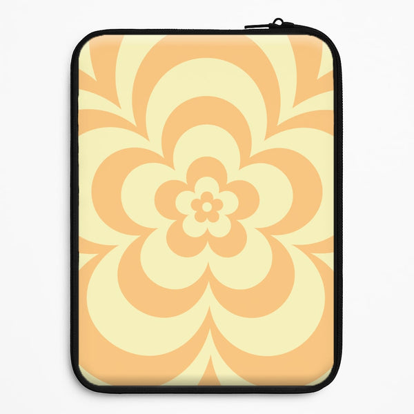 Yellow Abstract Flower Pattern Universal Laptop Sleeve