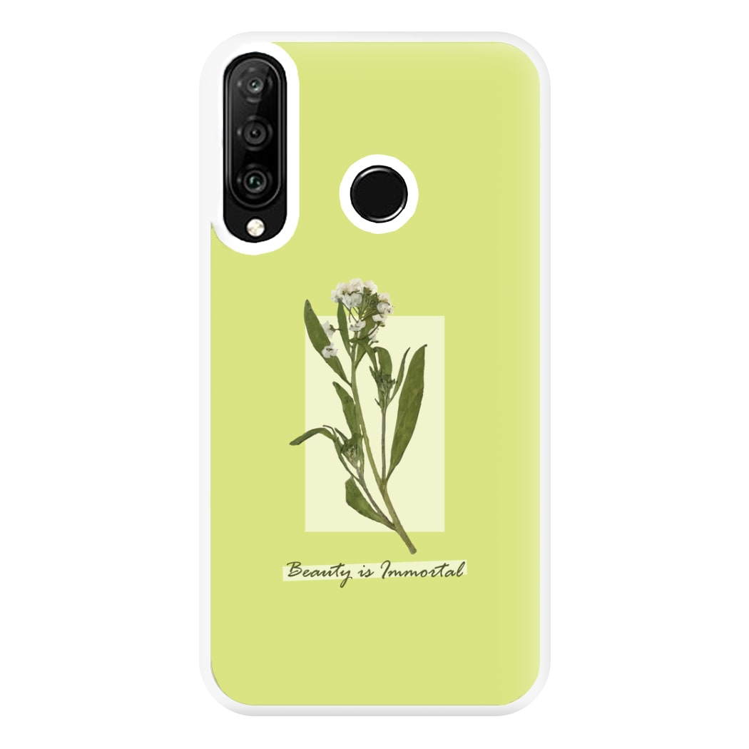 Beauty Is Immortal Press Flower Phone Case for Huawei P30 Lite