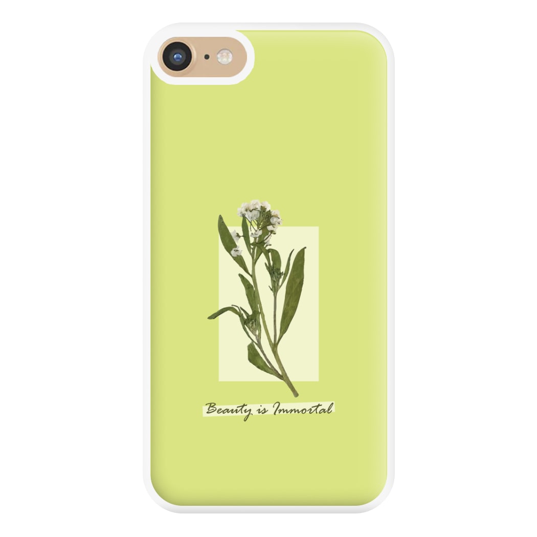 Beauty Is Immortal Press Flower Phone Case for iPhone 6 / 7 / 8 / SE