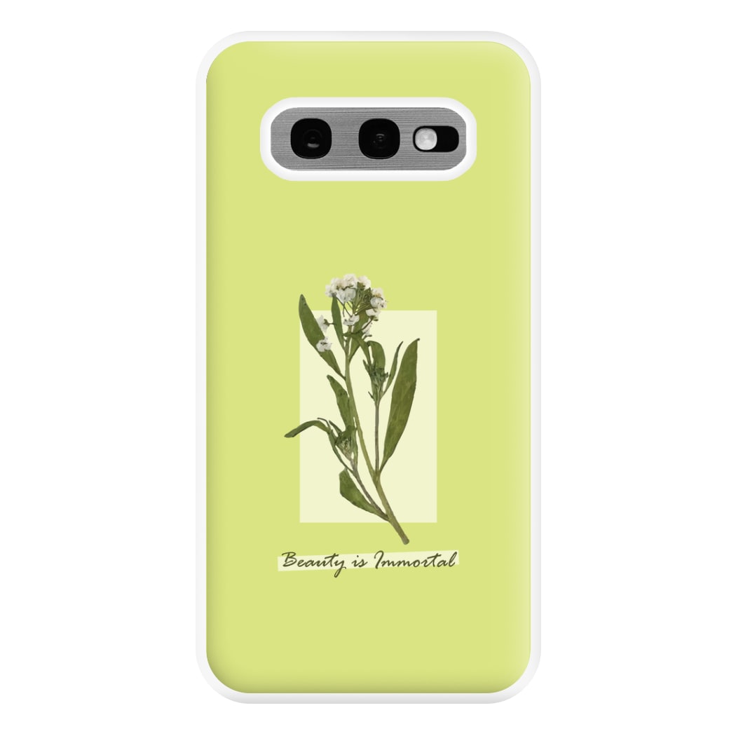 Beauty Is Immortal Press Flower Phone Case for Galaxy S10e