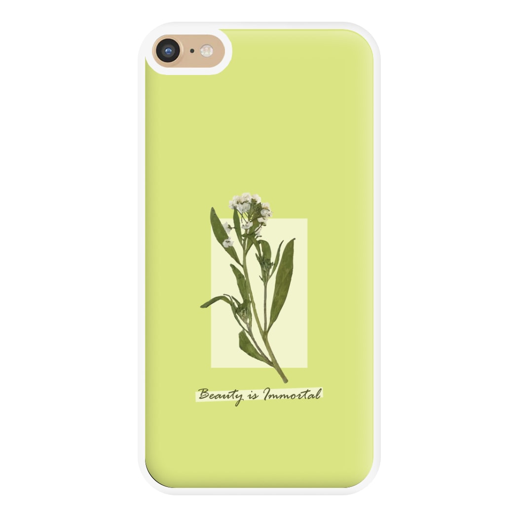 Beauty Is Immortal Press Flower Phone Case for iPhone 6 Plus / 7 Plus / 8 Plus