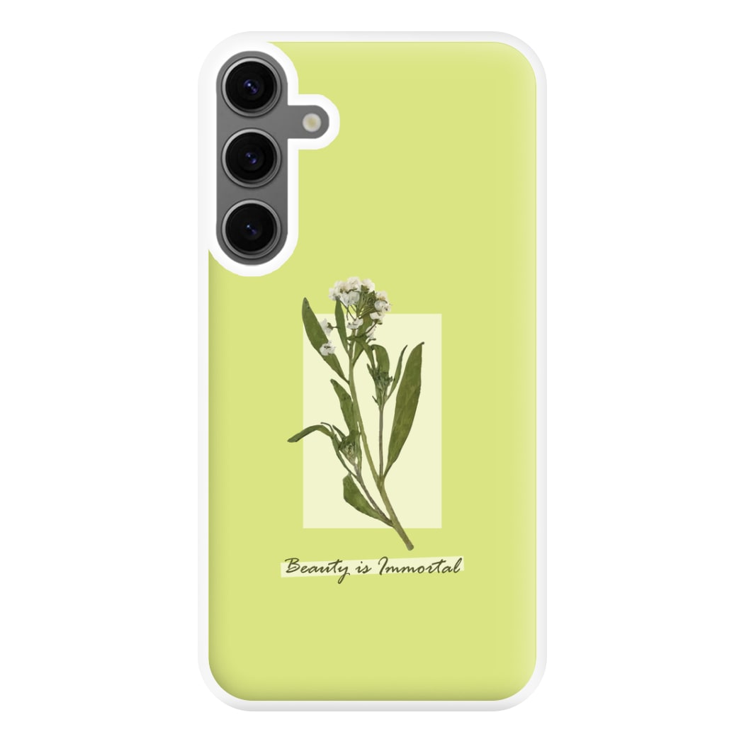 Beauty Is Immortal Press Flower Phone Case for Galaxy S24FE