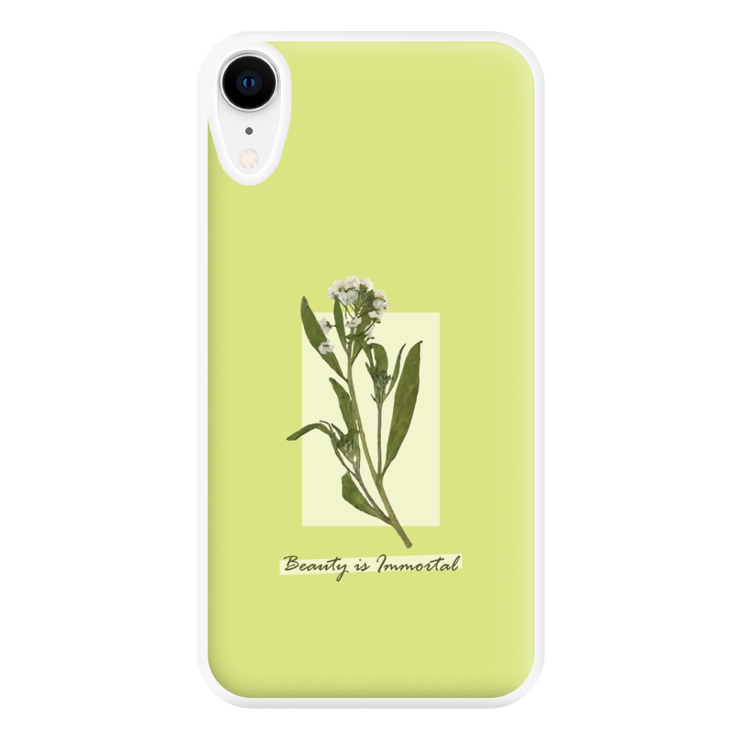 Beauty Is Immortal Press Flower Phone Case for iPhone XR