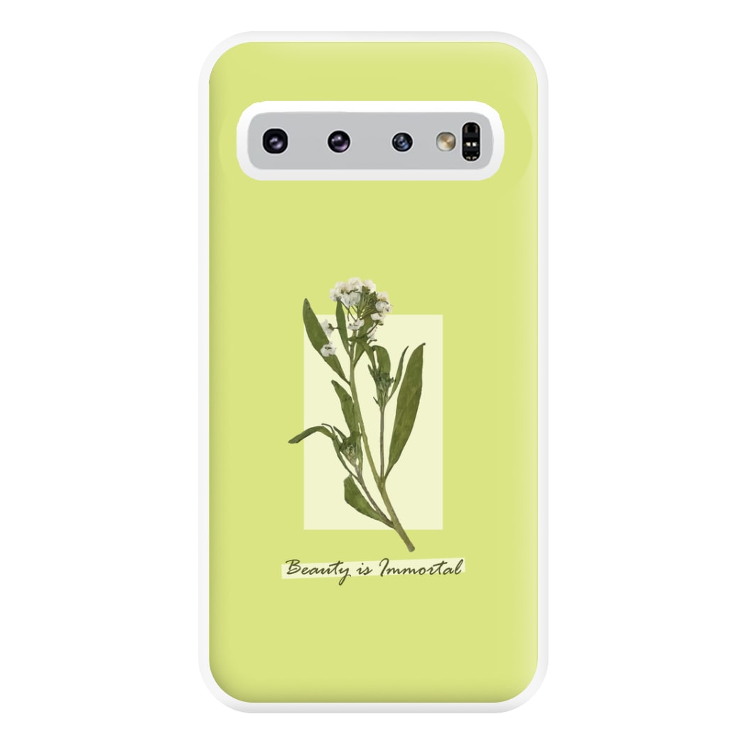 Beauty Is Immortal Press Flower Phone Case for Galaxy S10 Plus
