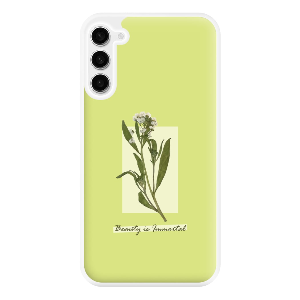 Beauty Is Immortal Press Flower Phone Case for Galaxy S23FE