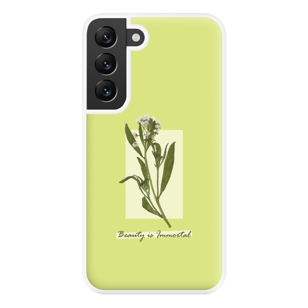 Beauty Is Immortal Press Flower Phone Case for Galaxy S22 Plus